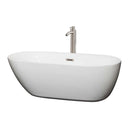 Melissa 65 Inch Freestanding Bathtub in White - 21