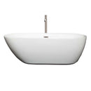 Melissa 65 Inch Freestanding Bathtub in White - 22
