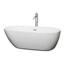 Melissa 65 Inch Freestanding Bathtub in White - 27