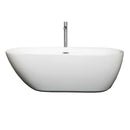 Melissa 65 Inch Freestanding Bathtub in White - 28