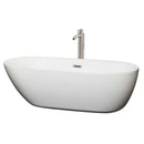 Melissa 71 Inch Freestanding Bathtub in White - 21