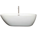 Melissa 71 Inch Freestanding Bathtub in White - 22