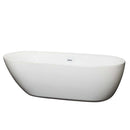 Melissa 71 Inch Freestanding Bathtub in White - 16