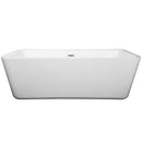 Emily 69 Inch Freestanding Bathtub in White - 10