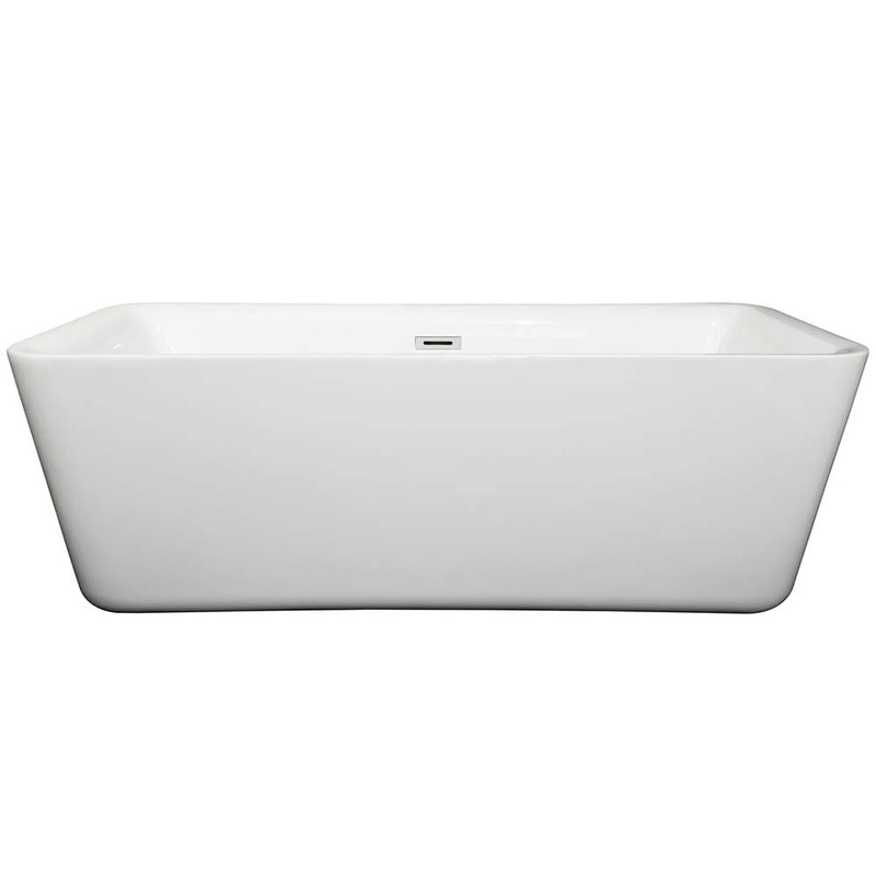Emily 69 Inch Freestanding Bathtub in White - 10