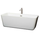 Emily 69 Inch Freestanding Bathtub in White - 17