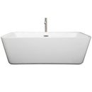 Emily 69 Inch Freestanding Bathtub in White - 18