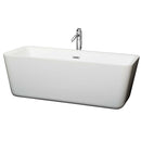 Emily 69 Inch Freestanding Bathtub in White - 22