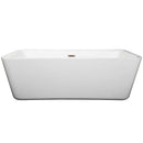 Emily 69 Inch Freestanding Bathtub in White - 2