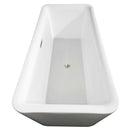 Emily 69 Inch Freestanding Bathtub in White - 19