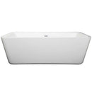 Emily 69 Inch Freestanding Bathtub in White - 14