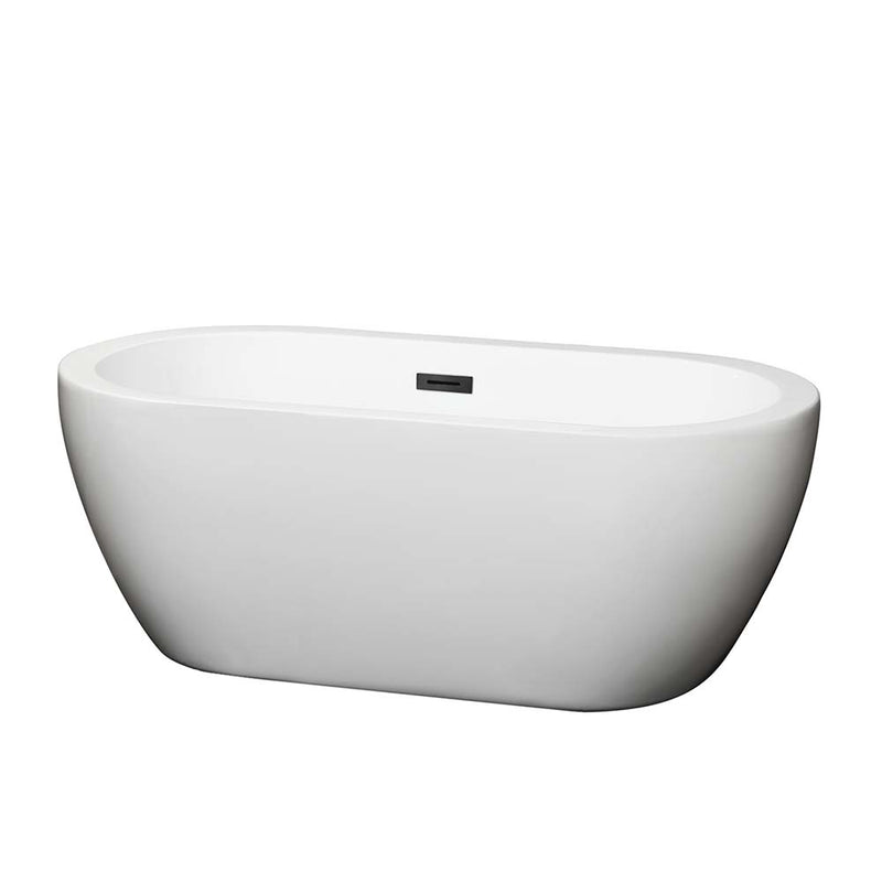 Soho 60 Inch Freestanding Bathtub in White - 6
