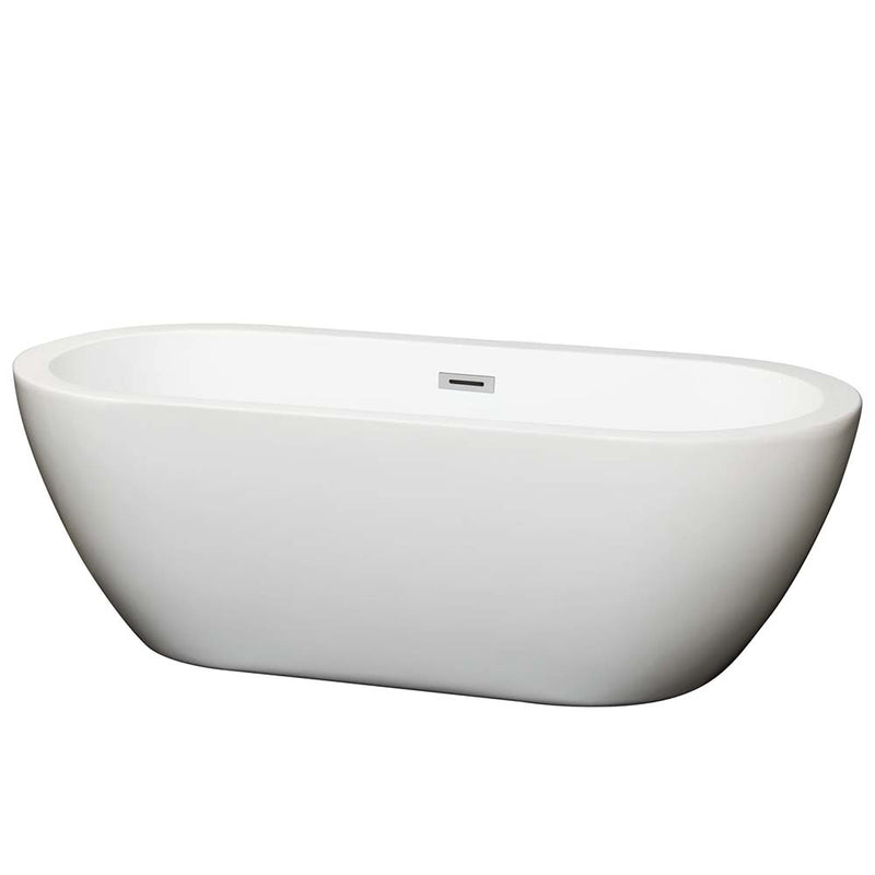 Soho 68 Inch Freestanding Bathtub in White - 11