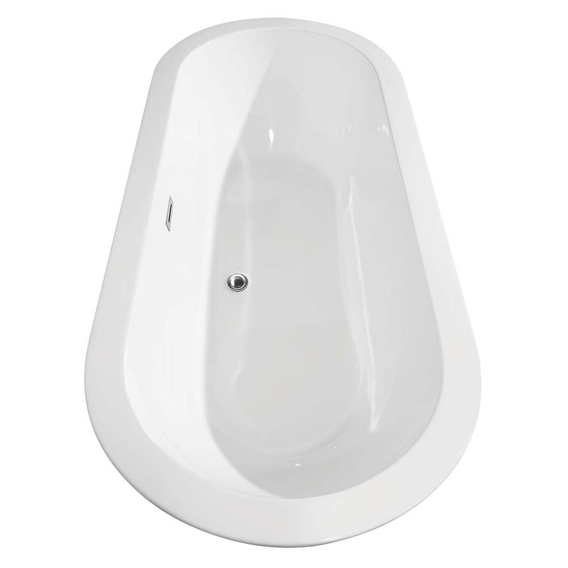 Soho 68 Inch Freestanding Bathtub in White - 30