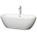 Soho 68 Inch Freestanding Bathtub in White - 27