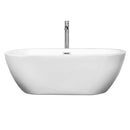 Soho 68 Inch Freestanding Bathtub in White - 28