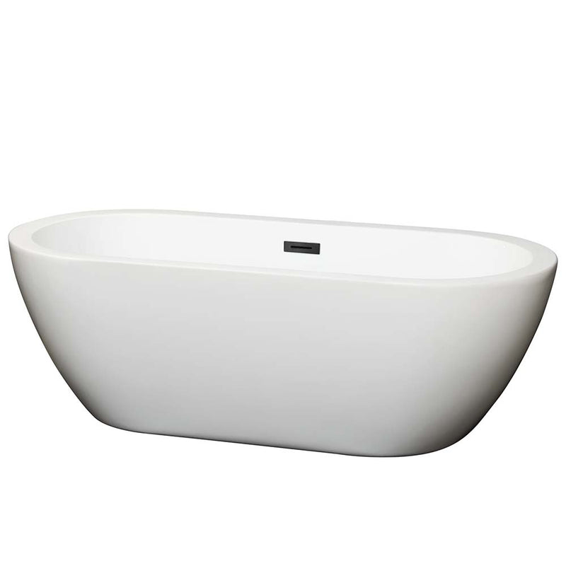 Soho 68 Inch Freestanding Bathtub in White - 6