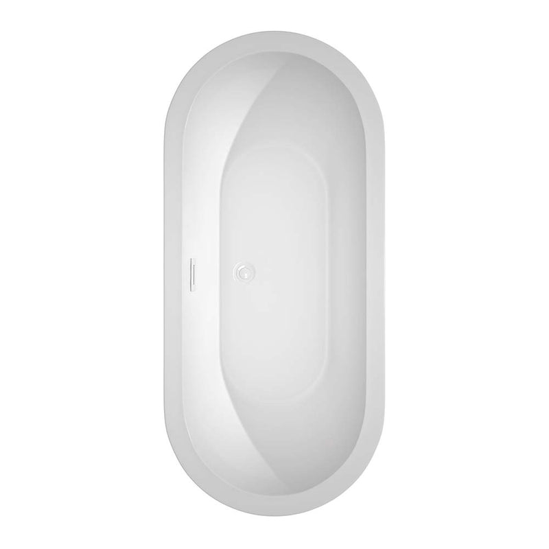 Soho 68 Inch Freestanding Bathtub in White - 18