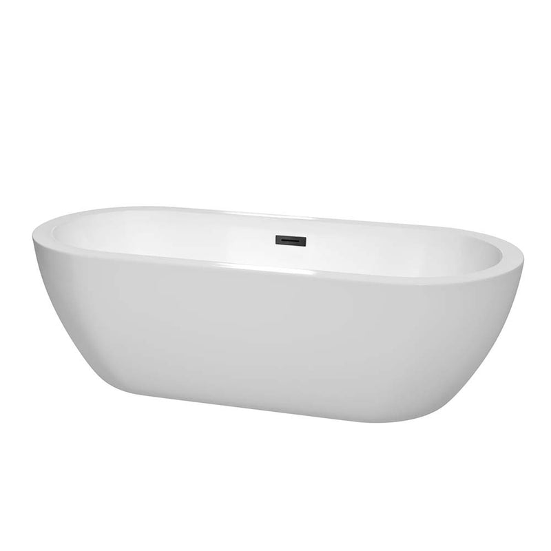 Soho 72 Inch Freestanding Bathtub in White - 6