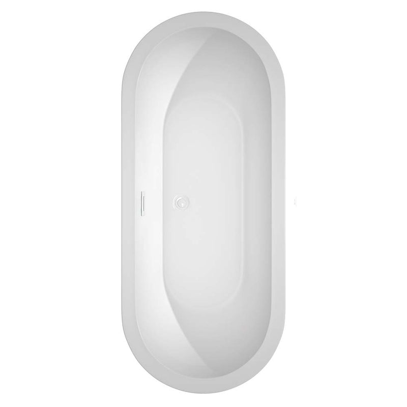 Soho 72 Inch Freestanding Bathtub in White - 18