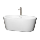 Mermaid 60 Inch Freestanding Bathtub in White - 17