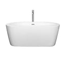 Mermaid 60 Inch Freestanding Bathtub in White - 23