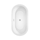 Mermaid 60 Inch Freestanding Bathtub in Black with White Interior - 27