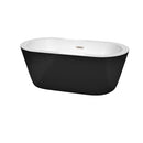 Mermaid 60 Inch Freestanding Bathtub in Black with White Interior