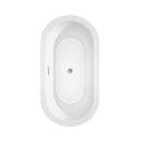 Mermaid 60 Inch Freestanding Bathtub in Black with White Interior - 21