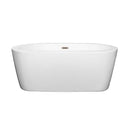 Mermaid 60 Inch Freestanding Bathtub in White - 2