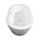 Mermaid 60 Inch Freestanding Bathtub in White - 19
