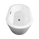 Mermaid 60 Inch Freestanding Bathtub in White - 7