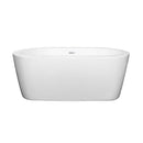 Mermaid 60 Inch Freestanding Bathtub in White - 14