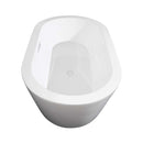 Mermaid 60 Inch Freestanding Bathtub in White - 15