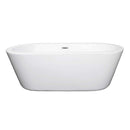 Mermaid 67 Inch Freestanding Bathtub in White - 10