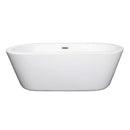 Mermaid 67 Inch Freestanding Bathtub in White - 2