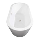 Mermaid 67 Inch Freestanding Bathtub in White - 19