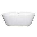 Mermaid 67 Inch Freestanding Bathtub in White - 14