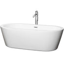 Mermaid 71 Inch Freestanding Bathtub in White - 22