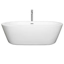Mermaid 71 Inch Freestanding Bathtub in White - 23
