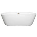 Mermaid 71 Inch Freestanding Bathtub in White - 2