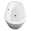 Mermaid 71 Inch Freestanding Bathtub in White - 7