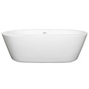Mermaid 71 Inch Freestanding Bathtub in White - 14