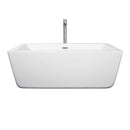 Laura 59 Inch Freestanding Bathtub in White - 23