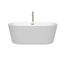 Carissa 60 Inch Freestanding Bathtub in White - 22
