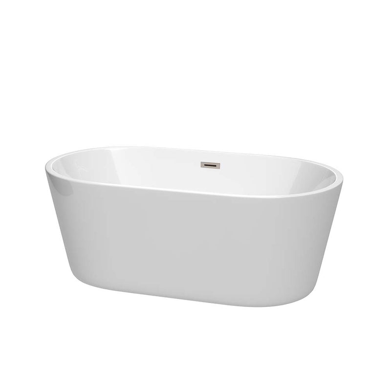 Carissa 60 Inch Freestanding Bathtub in White