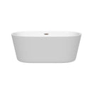 Carissa 60 Inch Freestanding Bathtub in White - 2