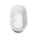 Carissa 60 Inch Freestanding Bathtub in White - 24