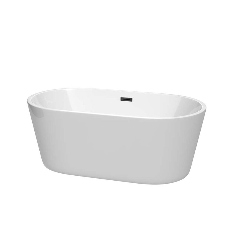 Carissa 60 Inch Freestanding Bathtub in White - 6