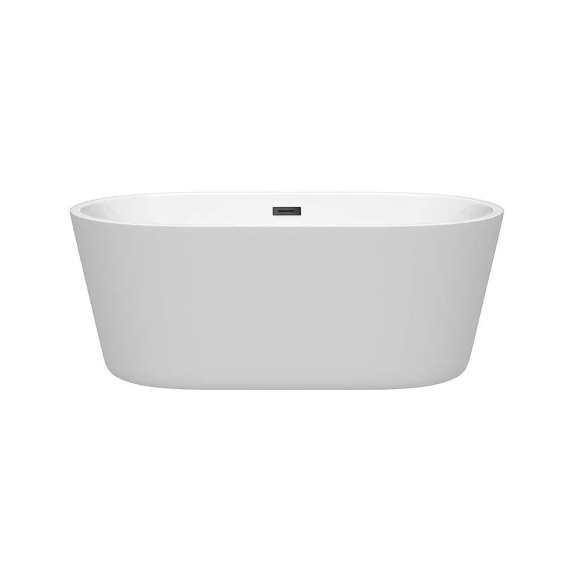 Carissa 60 Inch Freestanding Bathtub in White - 7